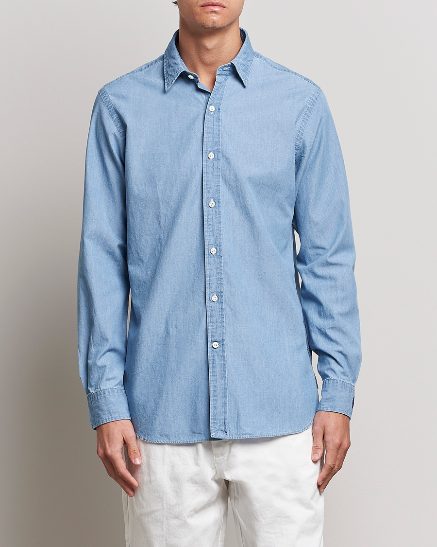 Herren |  | Polo Ralph Lauren | Custom Fit Denim Dress Shirt French Blue