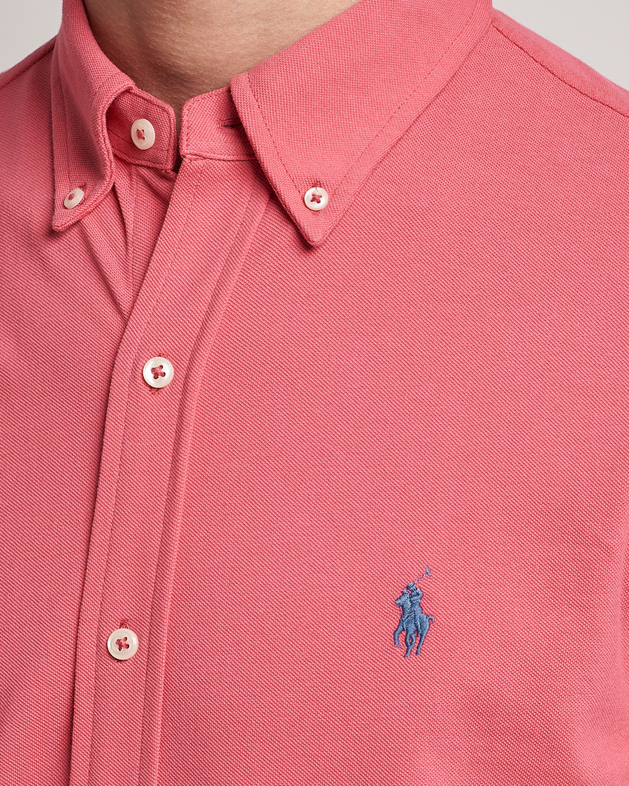 Herren | Hemden | Polo Ralph Lauren | Slim Fit Featherweight Mesh Shirt Red Sky