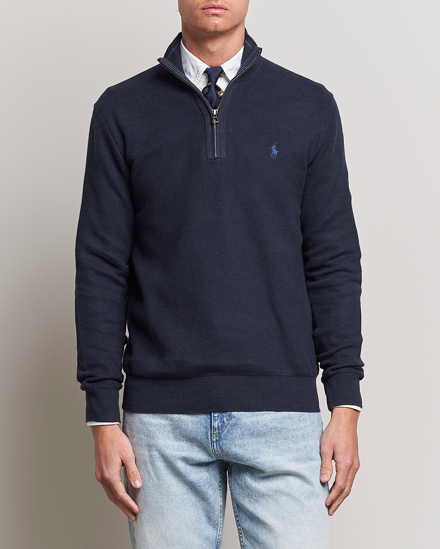 Herren |  | Polo Ralph Lauren | Textured Half-Zip Navy Heather