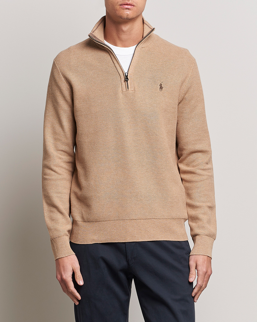 Herren |  | Polo Ralph Lauren | Textured Half-Zip Camel Melange