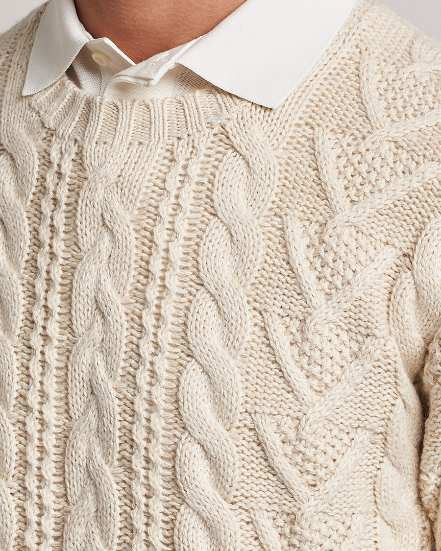 Herren | Pullover | Polo Ralph Lauren | Knitted Fishermen Sweater Cream