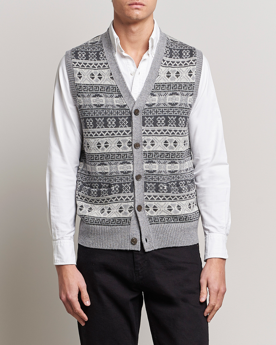 Herren |  | Polo Ralph Lauren | Knitted Fairisle Vest Grey