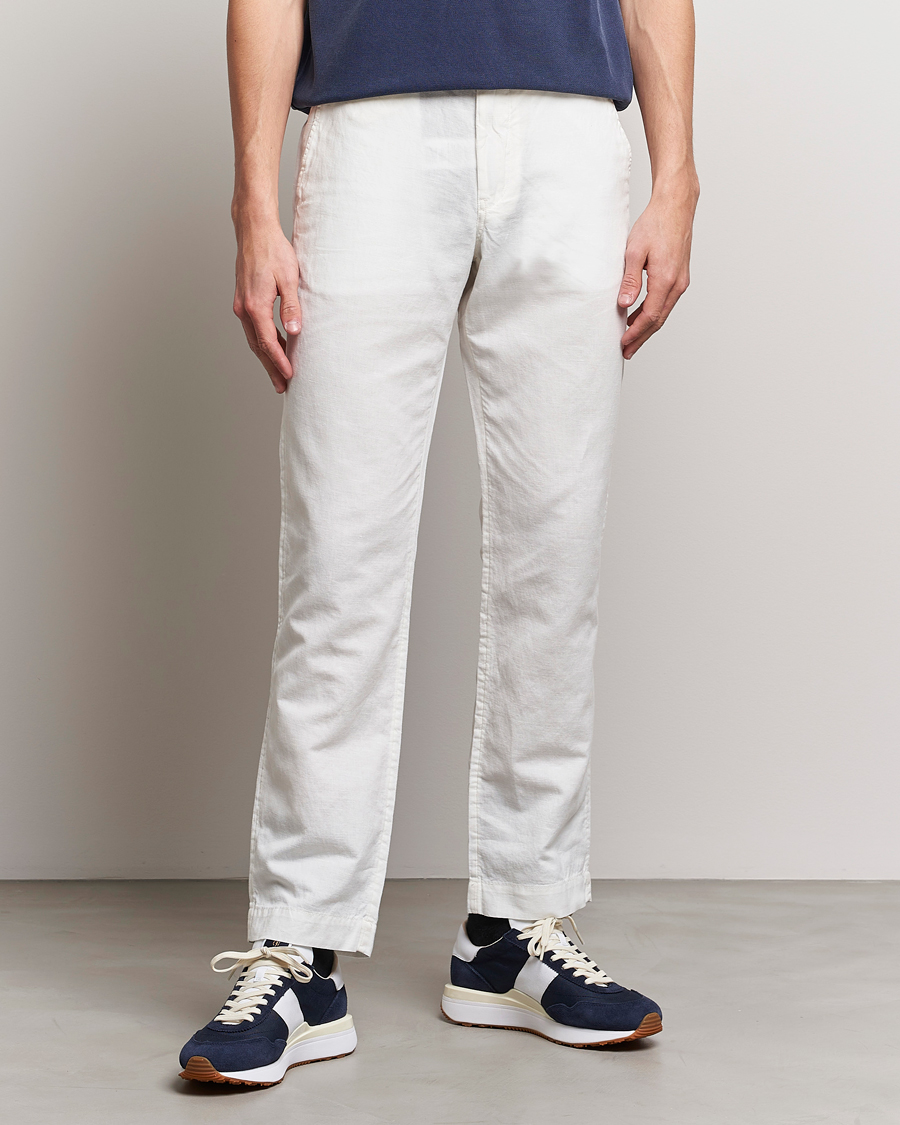 Herren | Only Polo | Polo Ralph Lauren | Cotton/Linen Bedford Chinos Deckwash White