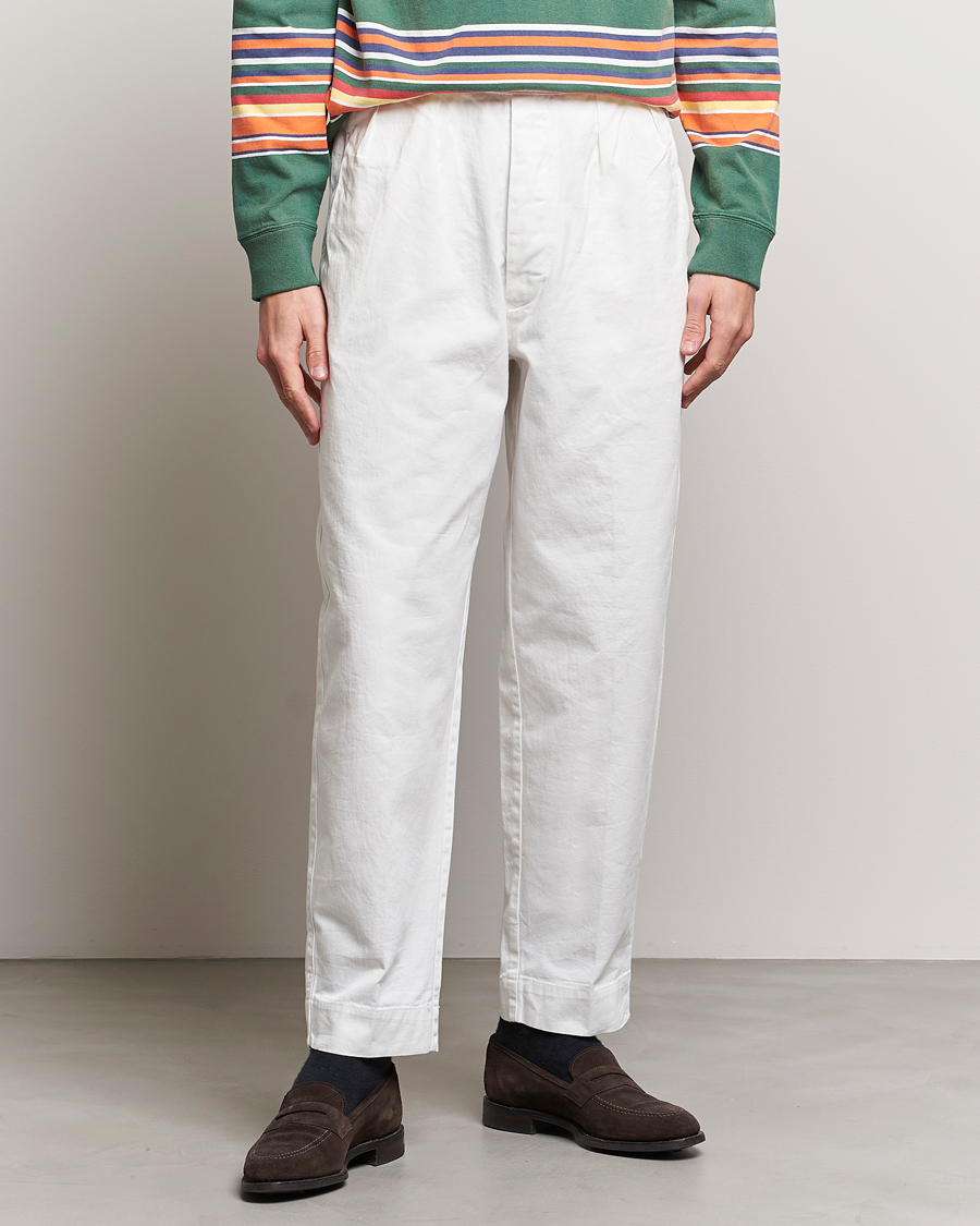 Herren | | Polo Ralph Lauren | Rustic Twill Officer Trousers Deckwash White