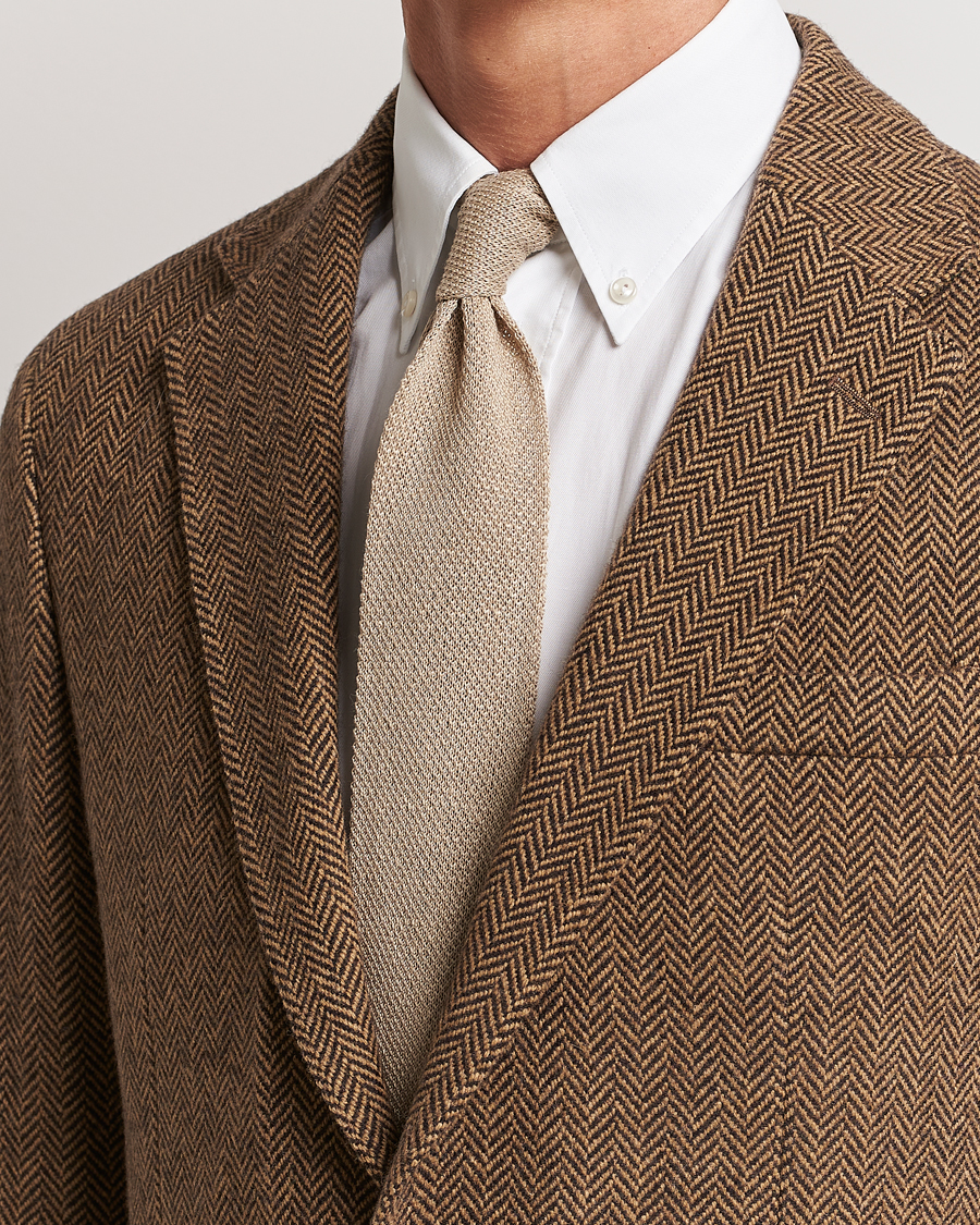 Herren |  | Polo Ralph Lauren | Linen Knitted Tie Tan