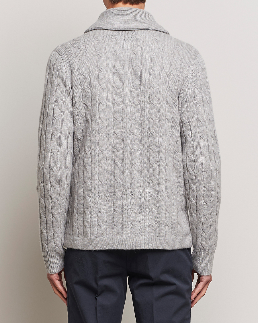 Herren | Pullover | Polo Ralph Lauren | Cashmere Cable Shawl Collar Cardigan Grey Heather