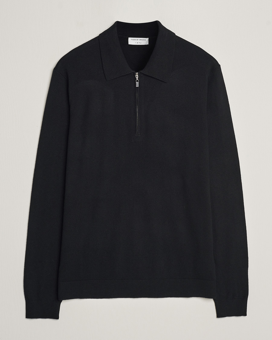 Herren | | Tiger of Sweden | Orbit Half Zip Merino Black