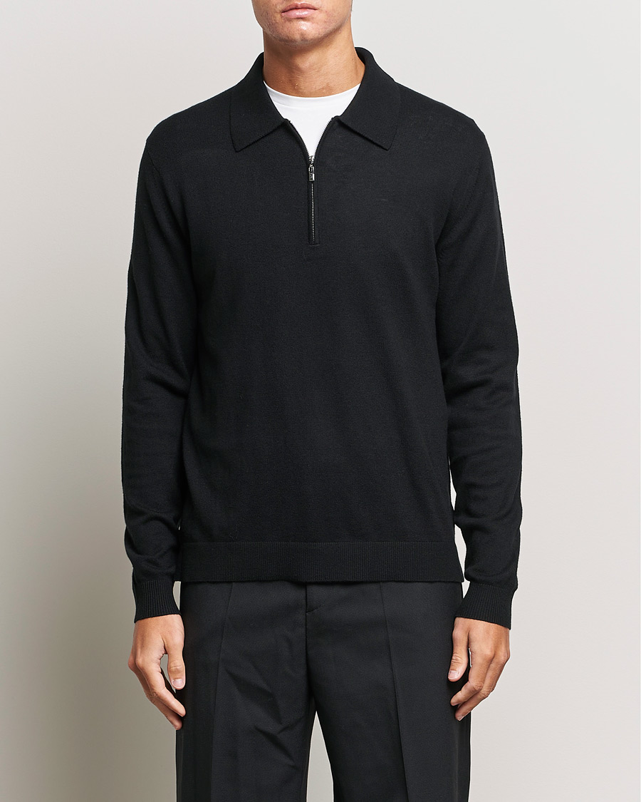 Herren | | Tiger of Sweden | Orbit Half Zip Merino Black