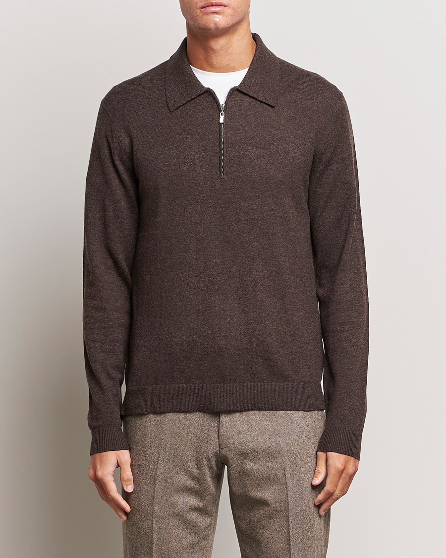 Herren |  | Tiger of Sweden | Orbit Half Zip Merino Coffee