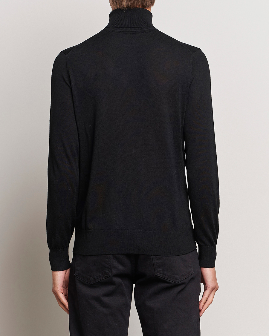 Herren | Pullover | Tiger of Sweden | Nevile Extra Fine Merino Polo Black