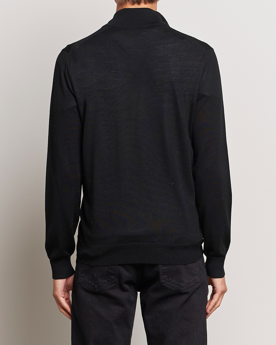 Herren | Pullover | Tiger of Sweden | Errol Merino Half Zip Black