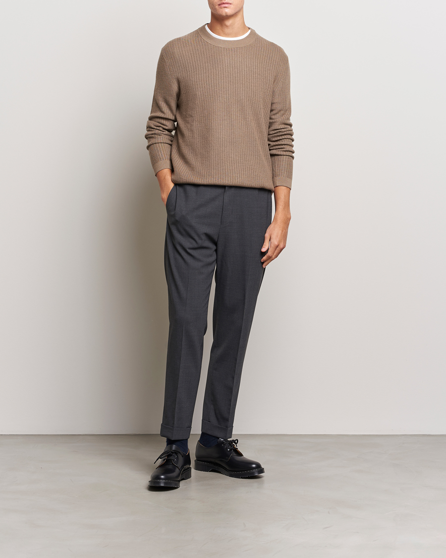 Herren | Pullover | Tiger of Sweden | Elssler Merino Pullover Olive Grey