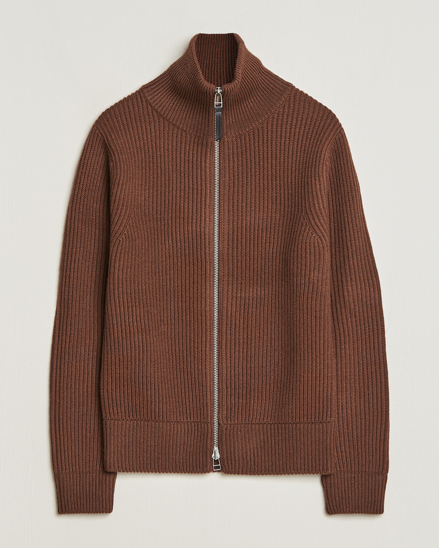 Herren | Pullover | Tiger of Sweden | Nyman Full Zip Golden Brown