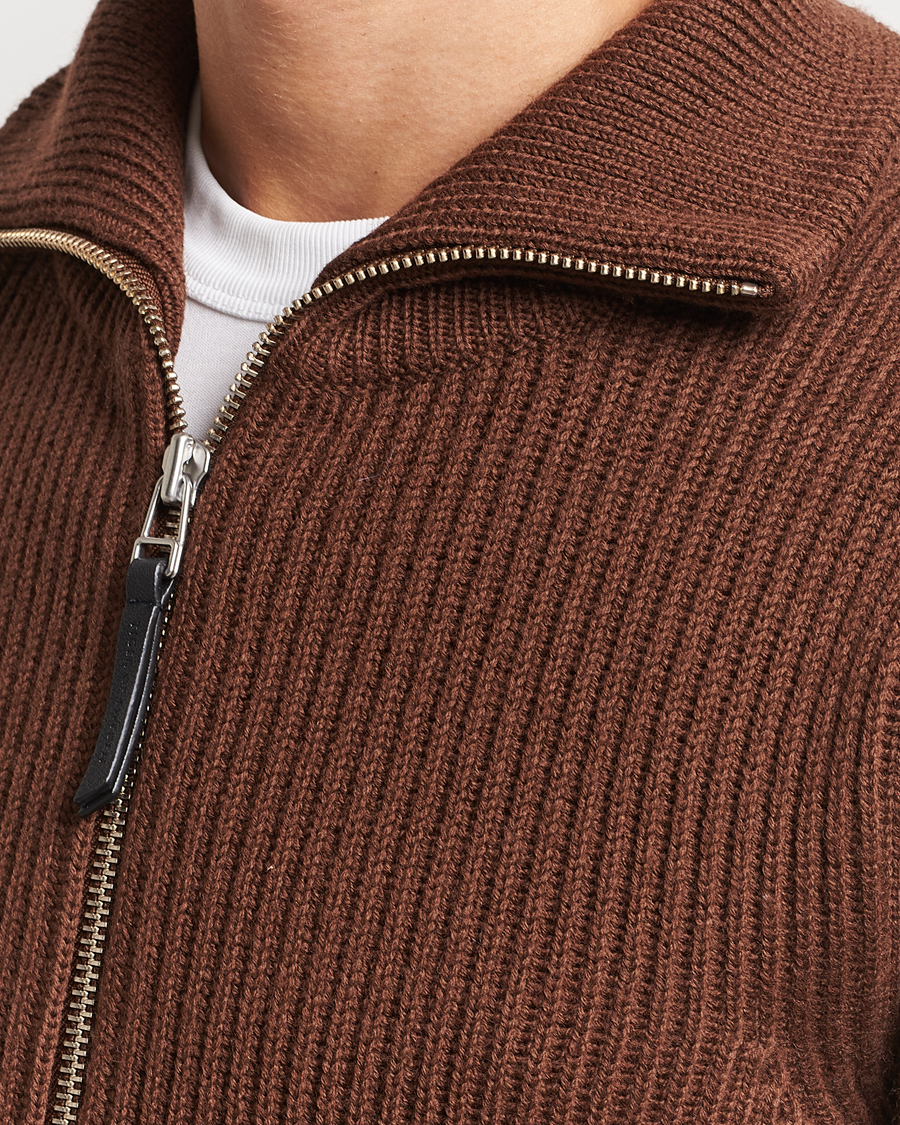 Herren | Pullover | Tiger of Sweden | Nyman Full Zip Golden Brown
