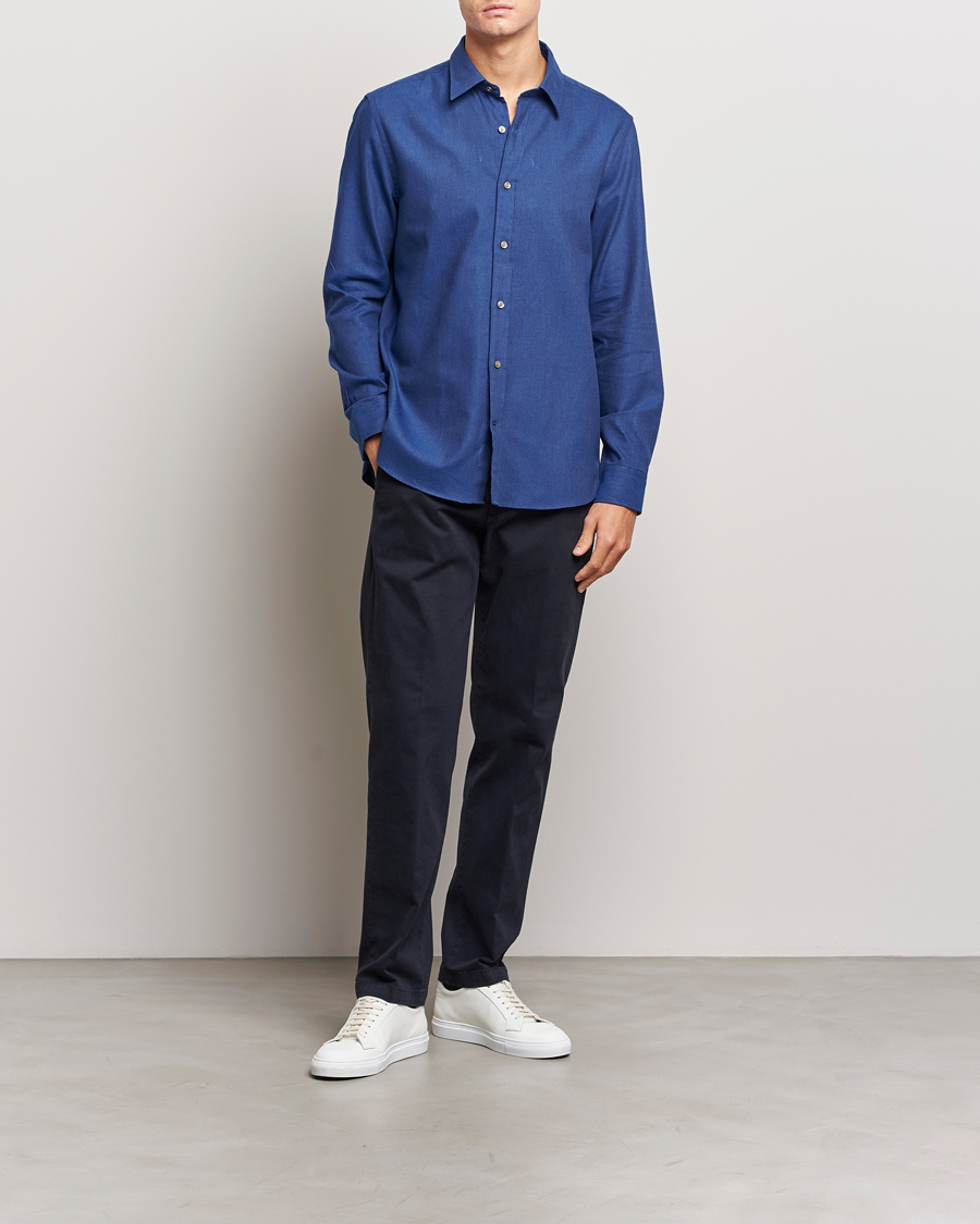 Herren | Hemden | Tiger of Sweden | Benjamin Flannel Shirt  Blue Melange