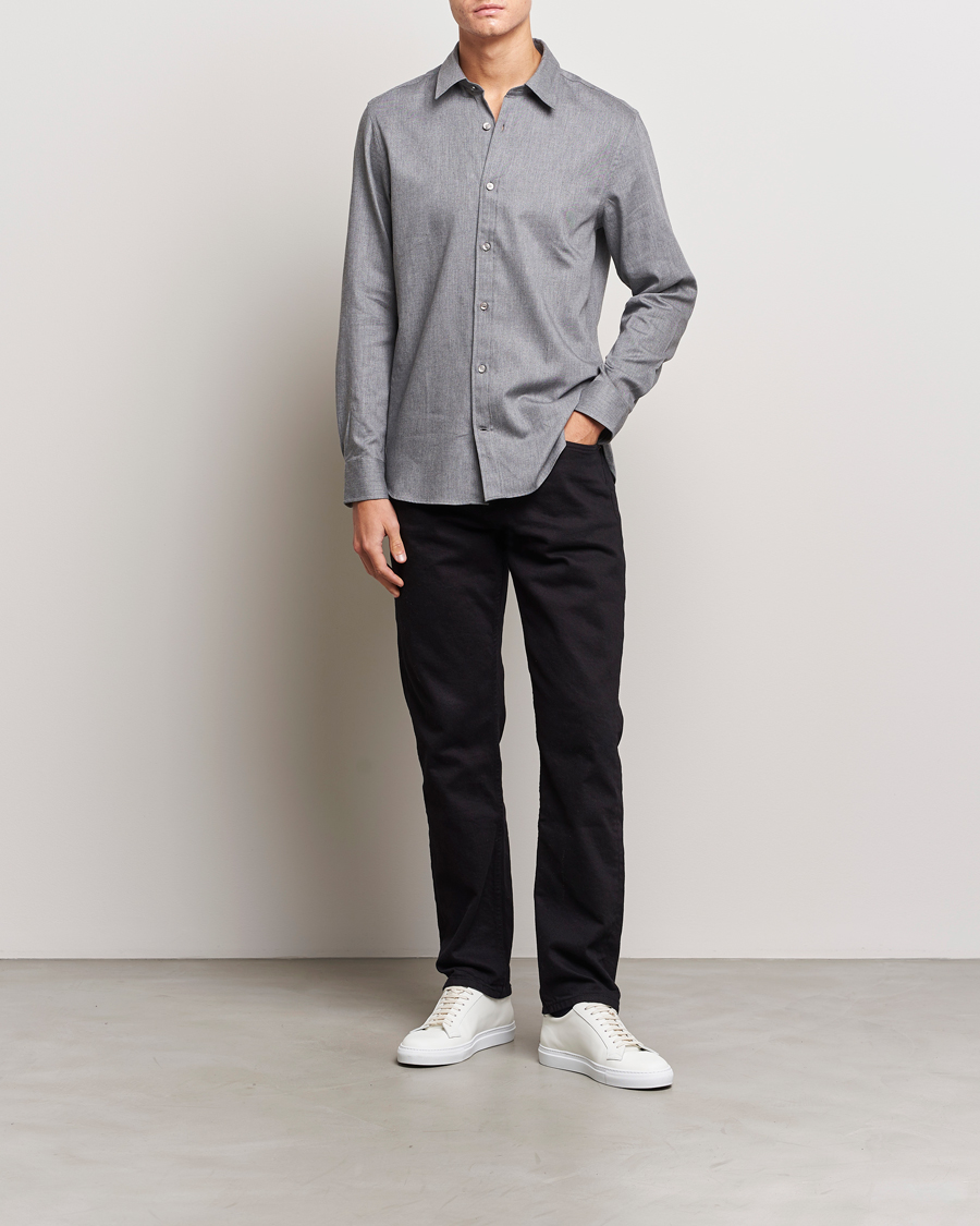 Herren | Hemden | Tiger of Sweden | Benjamin Flannel Shirt Grey Melange