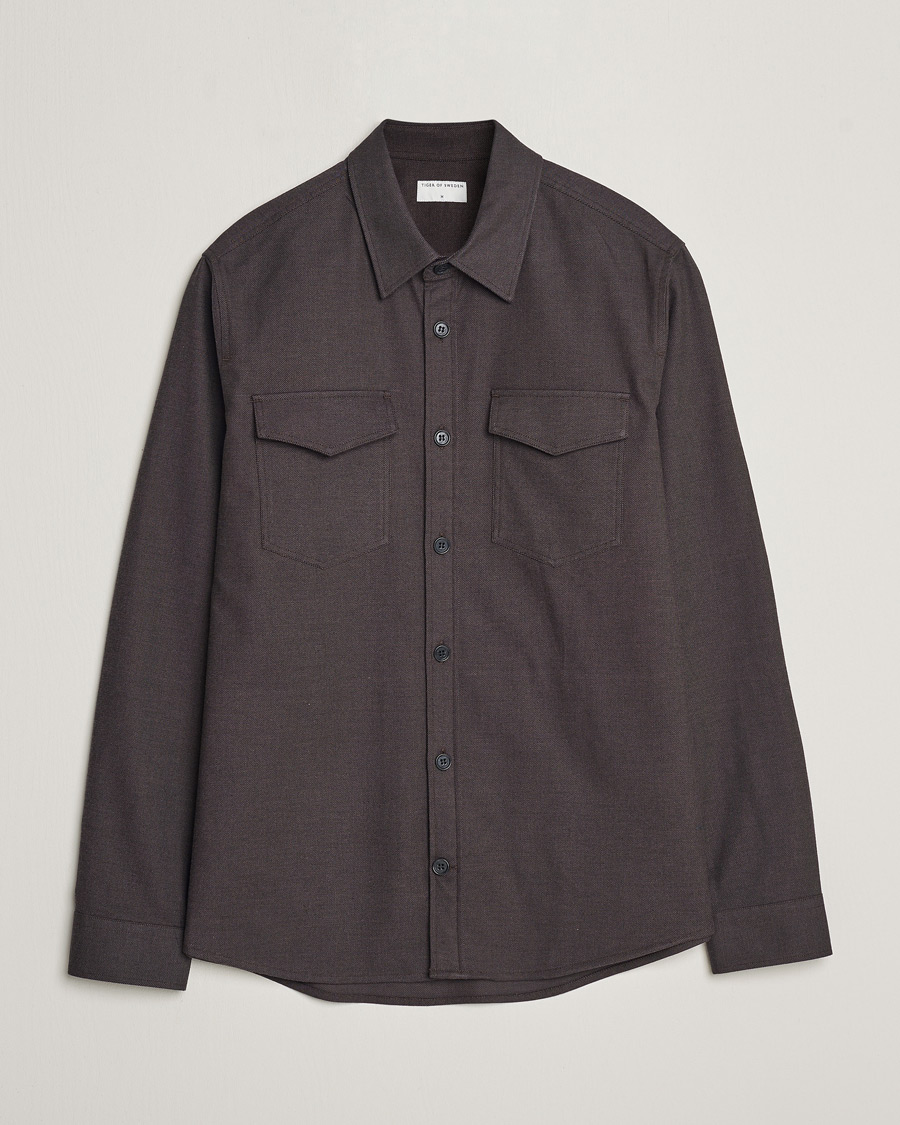 Herren | | Tiger of Sweden | Arnou Cotton Pocket Shirt Brown