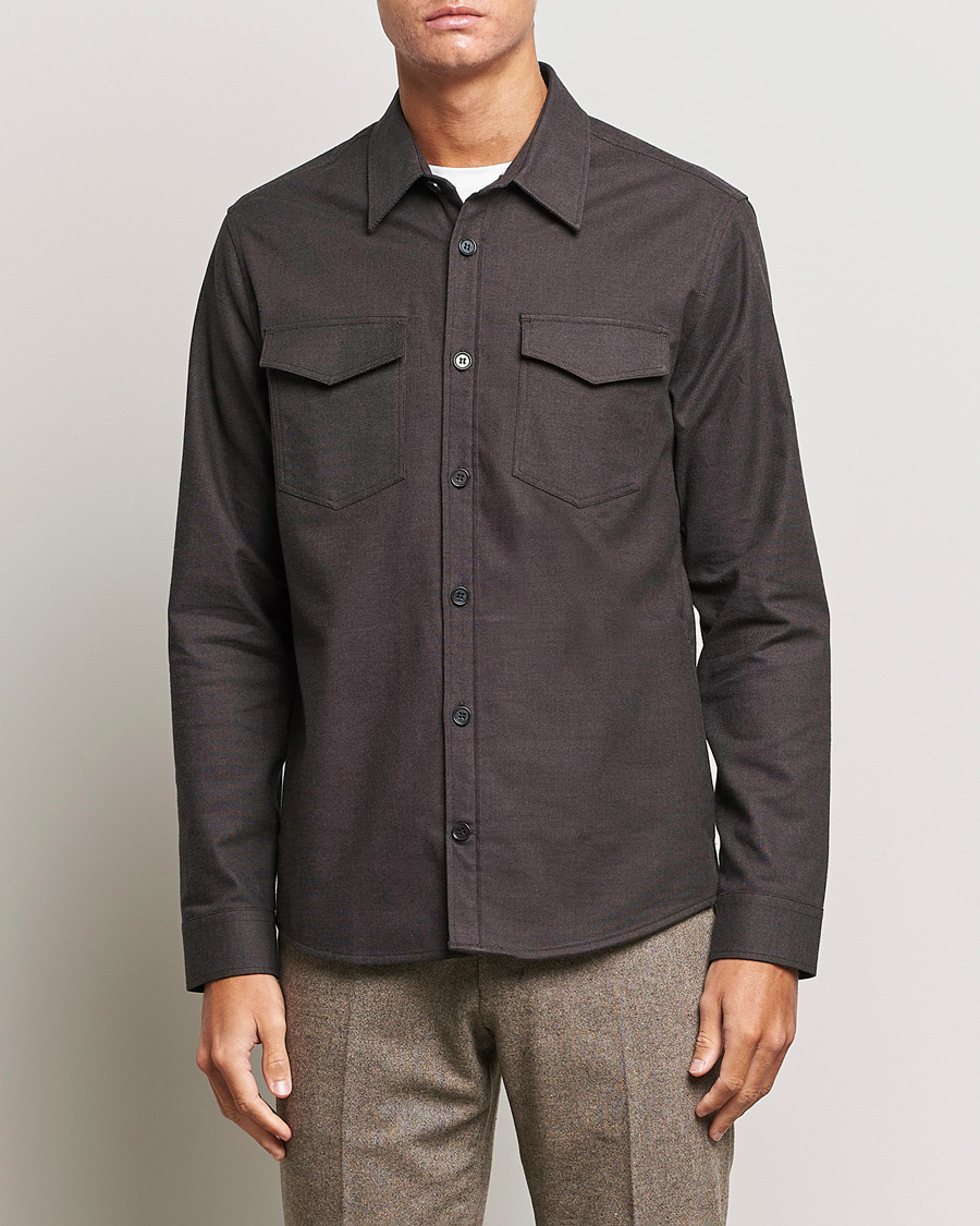 Herren | | Tiger of Sweden | Arnou Cotton Pocket Shirt Brown