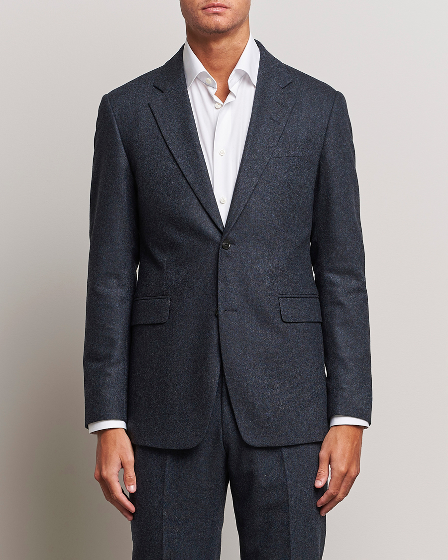 Herren | Kombi-Sakko | Tiger of Sweden | Justin Brushed Wool Blazer Midnight Blue