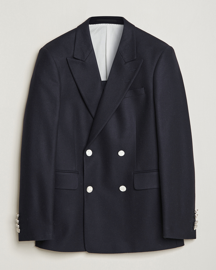 Herren | Sakkos | Tiger of Sweden | 1903 Double Breasted Wool Blazer Dark Ink