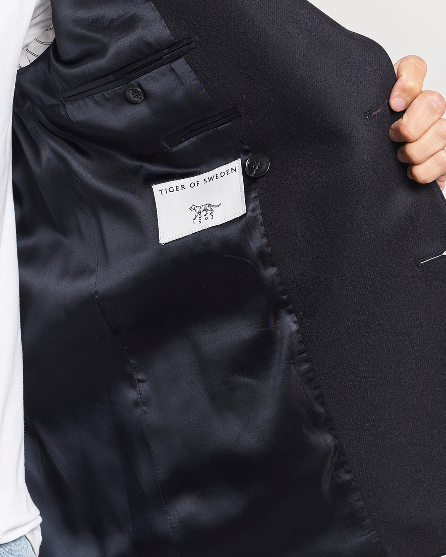 Herren | Sakkos | Tiger of Sweden | 1903 Double Breasted Wool Blazer Dark Ink