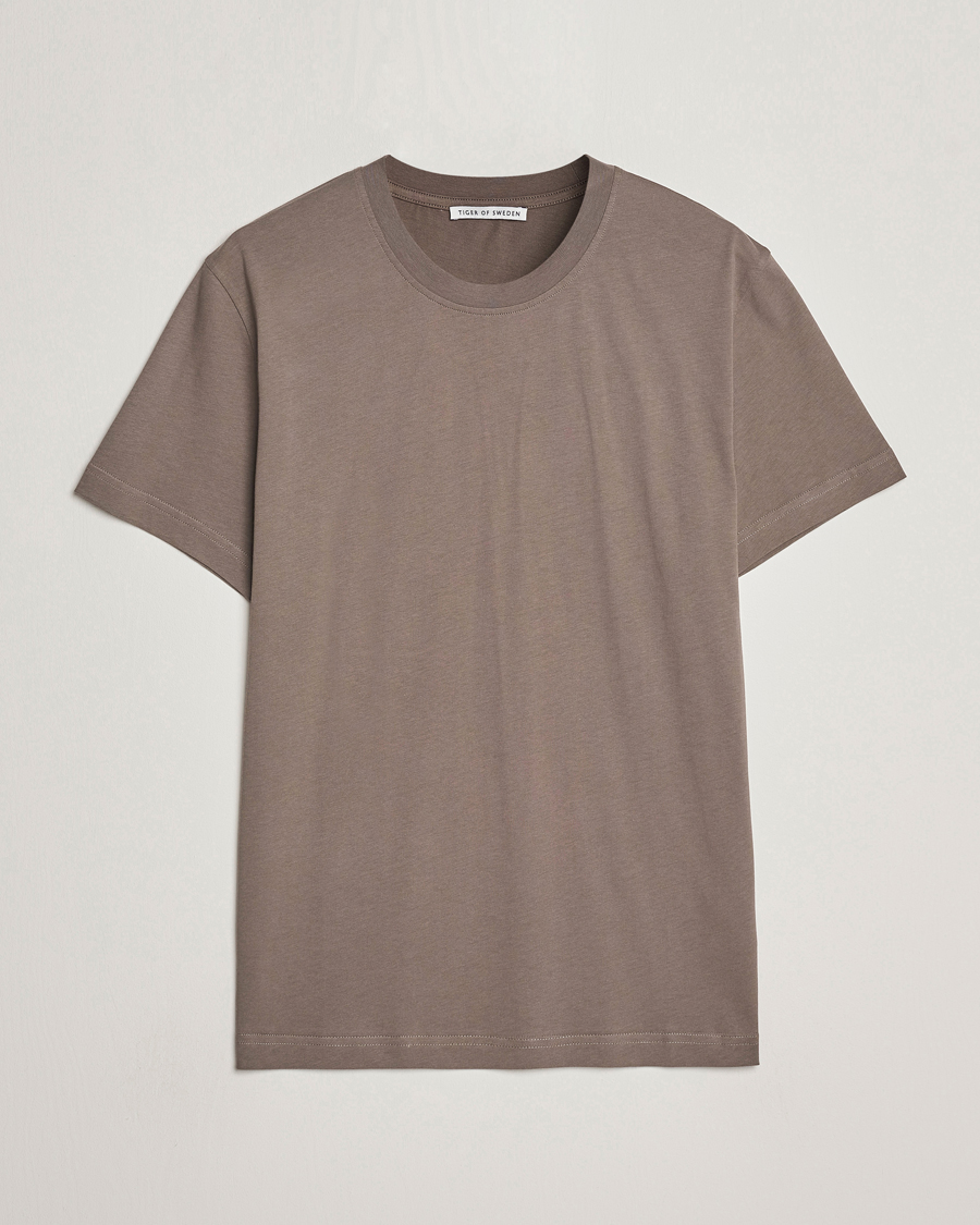 Herren | T-Shirts | Tiger of Sweden | Dillan Crew Neck T-Shirt Dark Stone