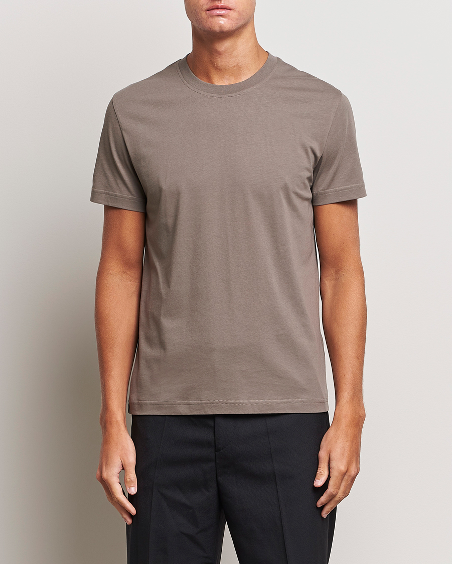 Herren | T-Shirts | Tiger of Sweden | Dillan Crew Neck T-Shirt Dark Stone