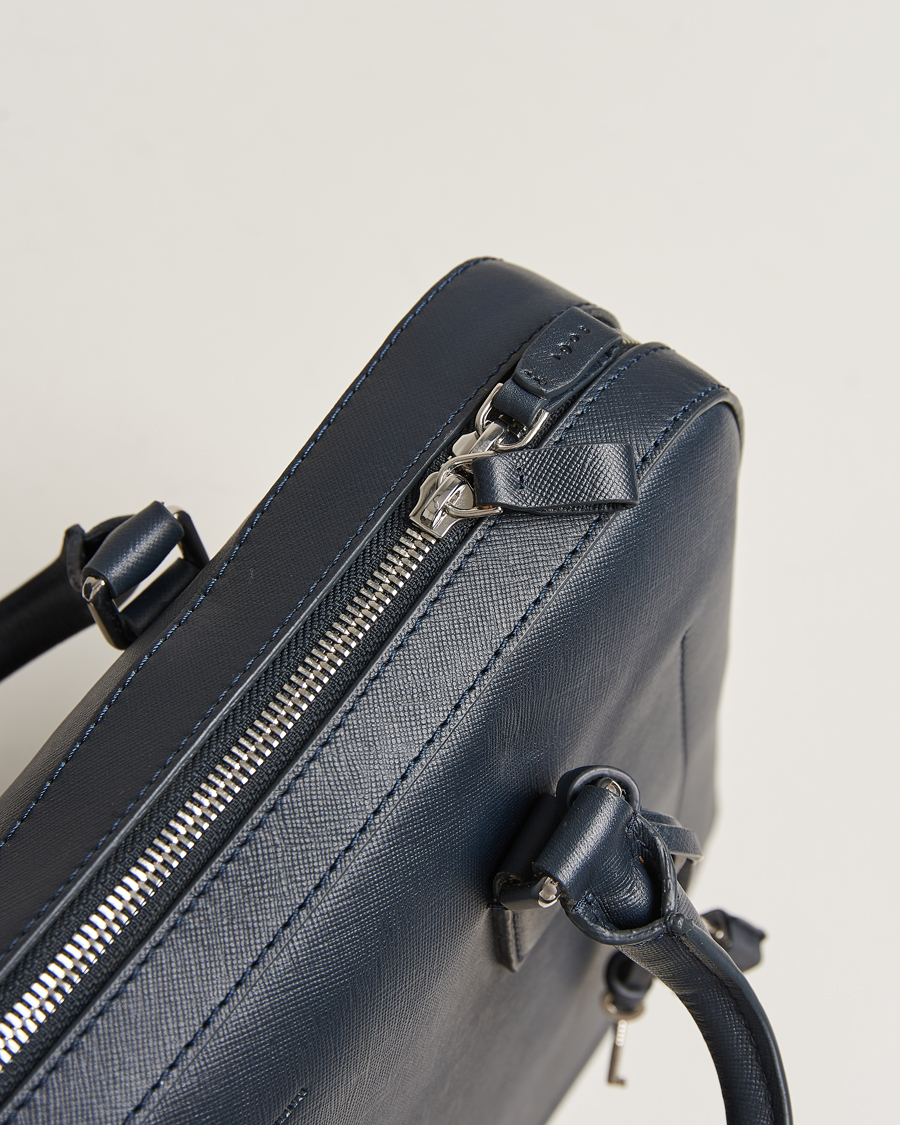 Herren | Tiger of Sweden Bowe Leather Briefcase Midnight Blue | Tiger of Sweden | Bowe Leather Briefcase Midnight Blue
