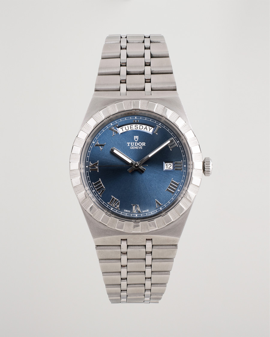 Herren | Pre-Owned & Vintage Watches | Tudor Pre-Owned | Royal Date Day 28600-91060 Steel Blue