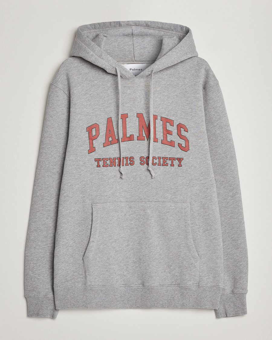Herren | Pullover | Palmes | Mats Hooded Sweater Grey Melange