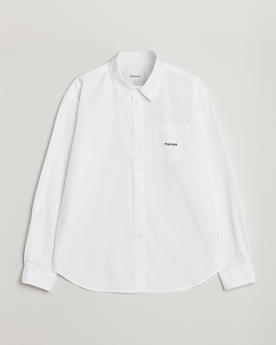 Herren |  | Palmes | Daryl Long Sleeve Poplin Shirt White