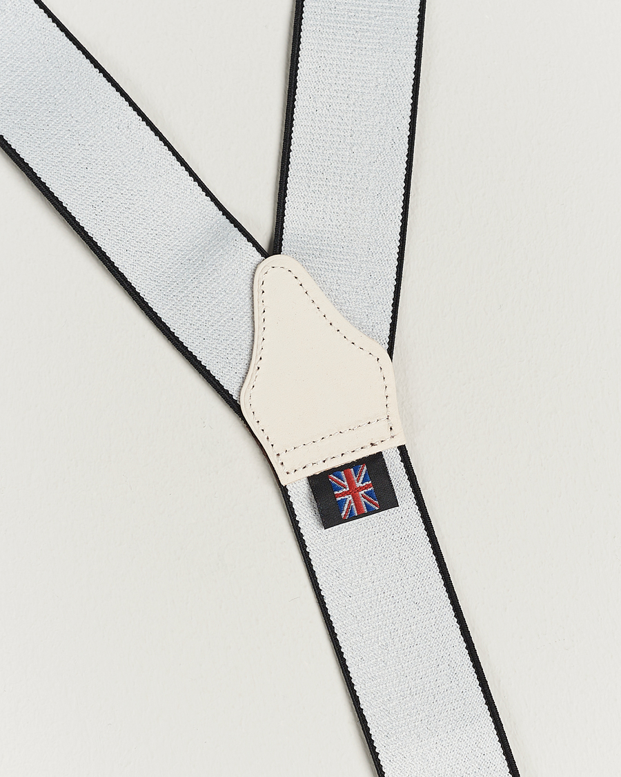 Herren |  | Albert Thurston | Elastic Medallion Printed Braces 35mm Blue