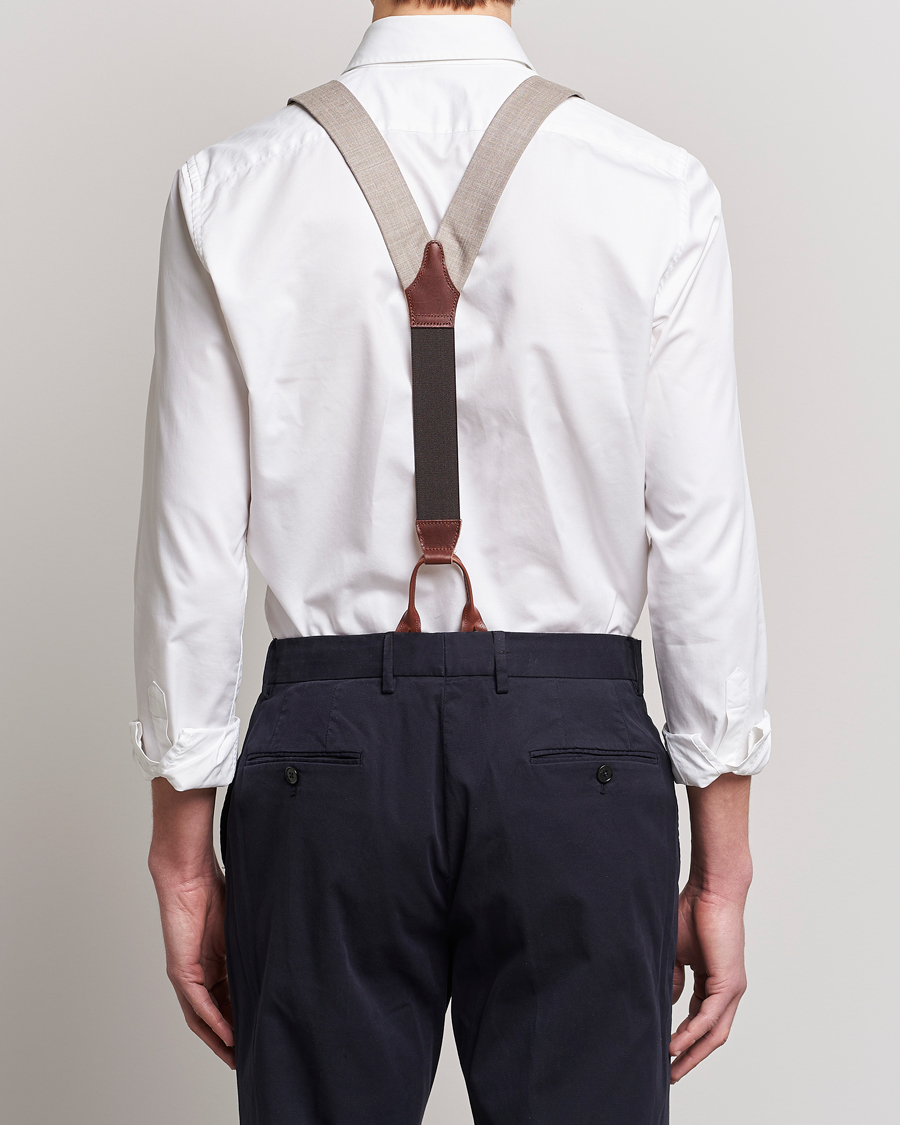 Herren | Hosenträger | Albert Thurston | Linen Braces Beige