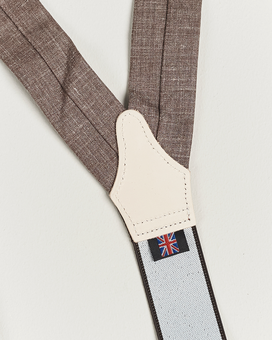 Herren | Albert Thurston Linen Braces Brown | Albert Thurston | Linen Braces Brown