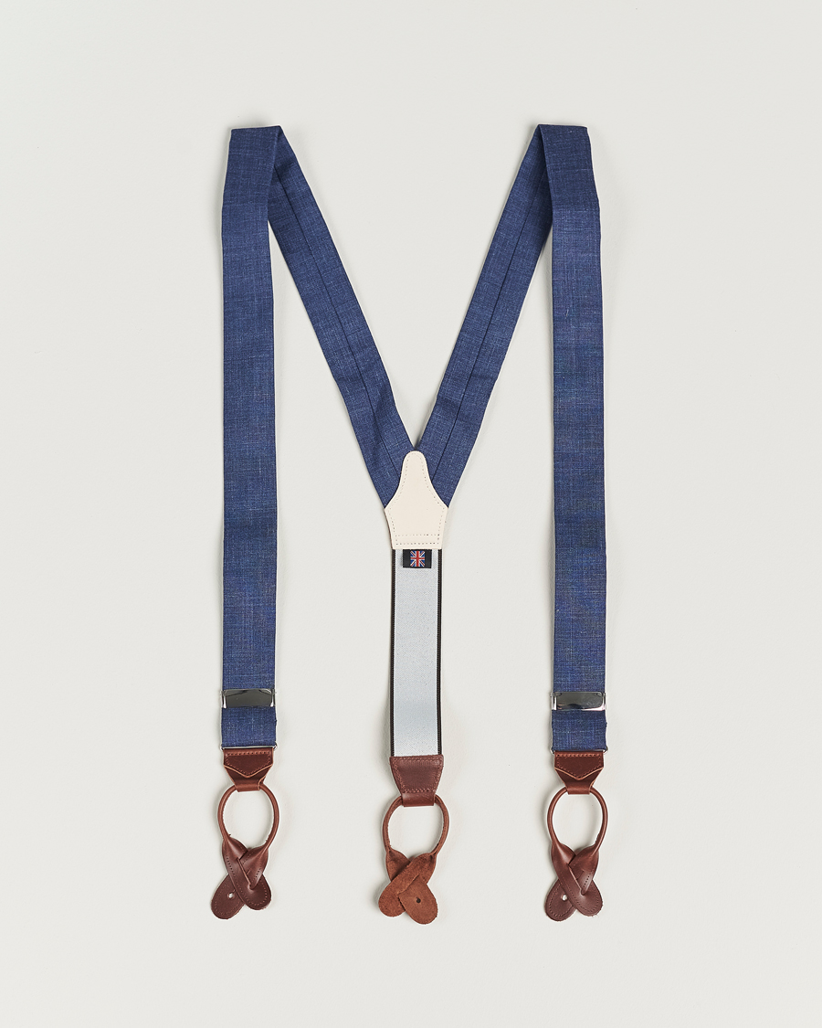Herren | Hosenträger | Albert Thurston | Linen Braces Blue