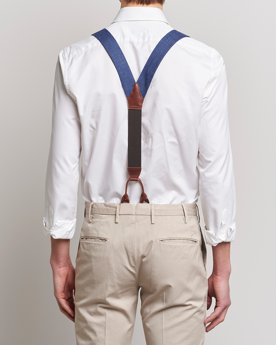 Herren | Hosenträger | Albert Thurston | Linen Braces Blue