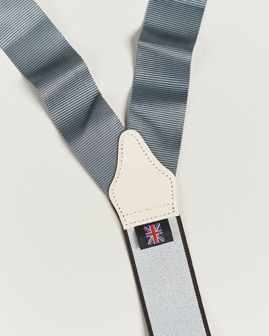 Herren | Albert Thurston Elastic Ribbed Rigid Braces 35mm Dove Grey | Albert Thurston | Elastic Ribbed Rigid Braces 35mm Dove Grey