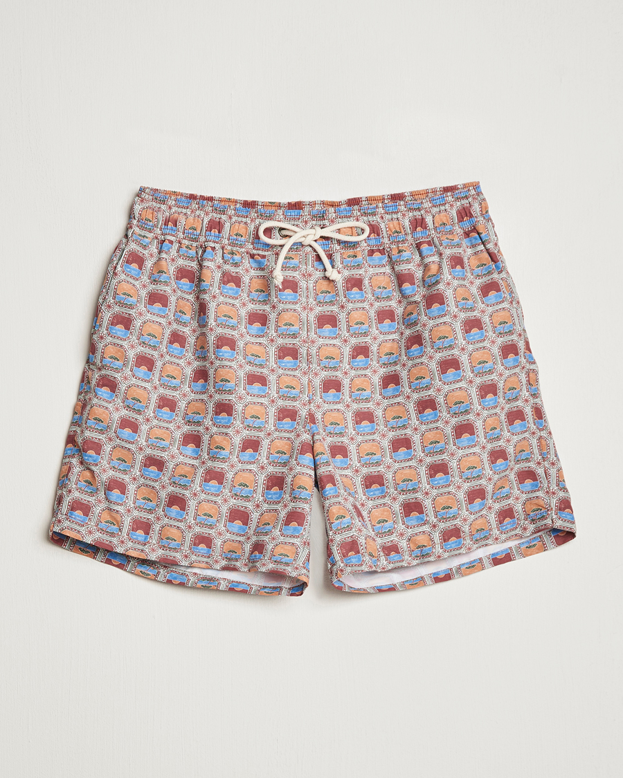 Herren | Badehosen | Ripa Ripa | Printed Swimshorts Red/Blue