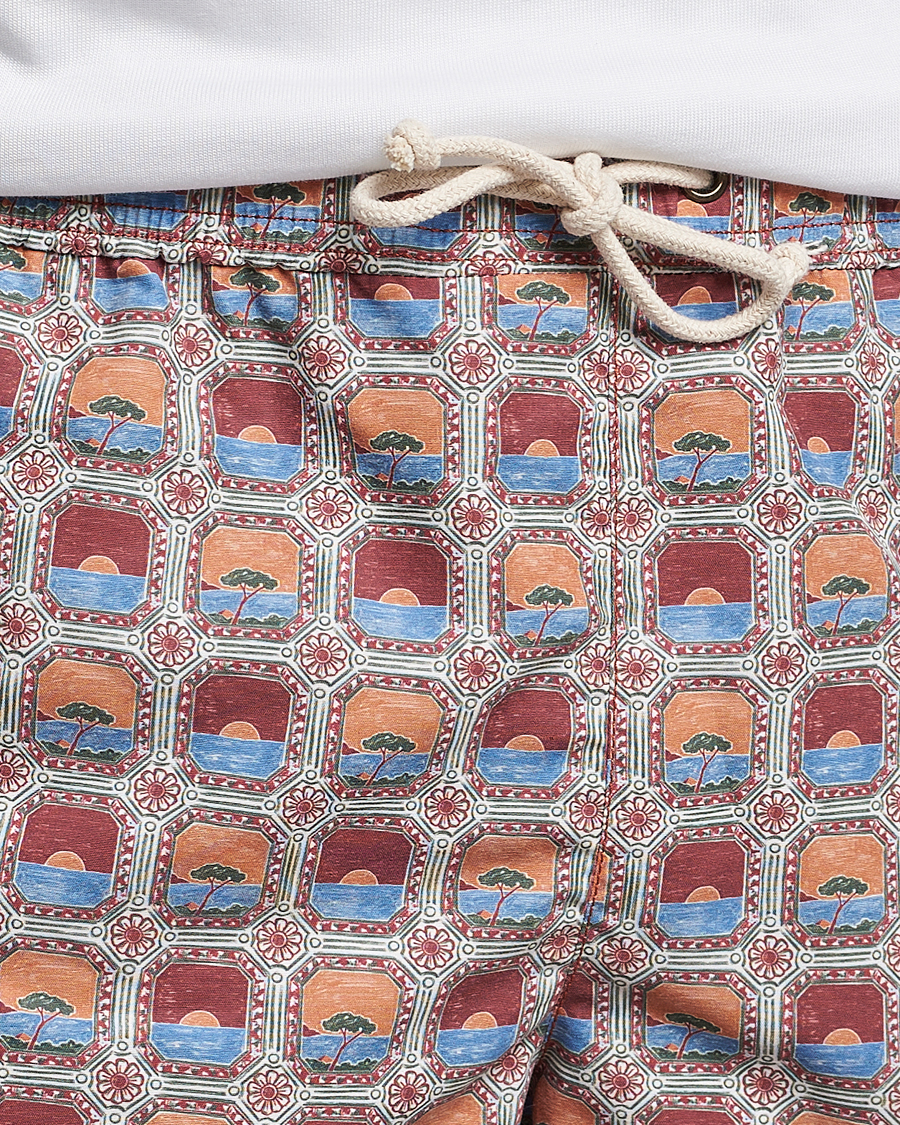 Herren | Badehosen | Ripa Ripa | Printed Swimshorts Red/Blue
