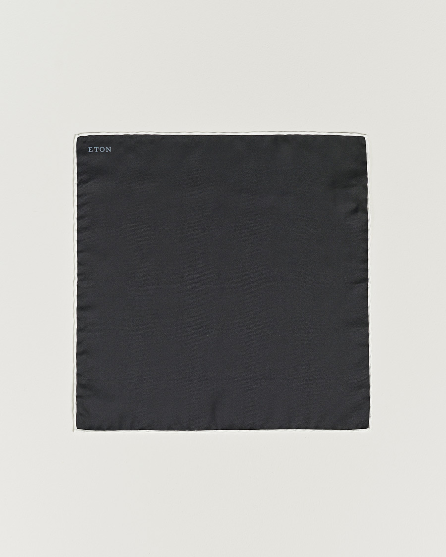 Herren | Einstecktücher | Eton | Silk Pocket Square Black