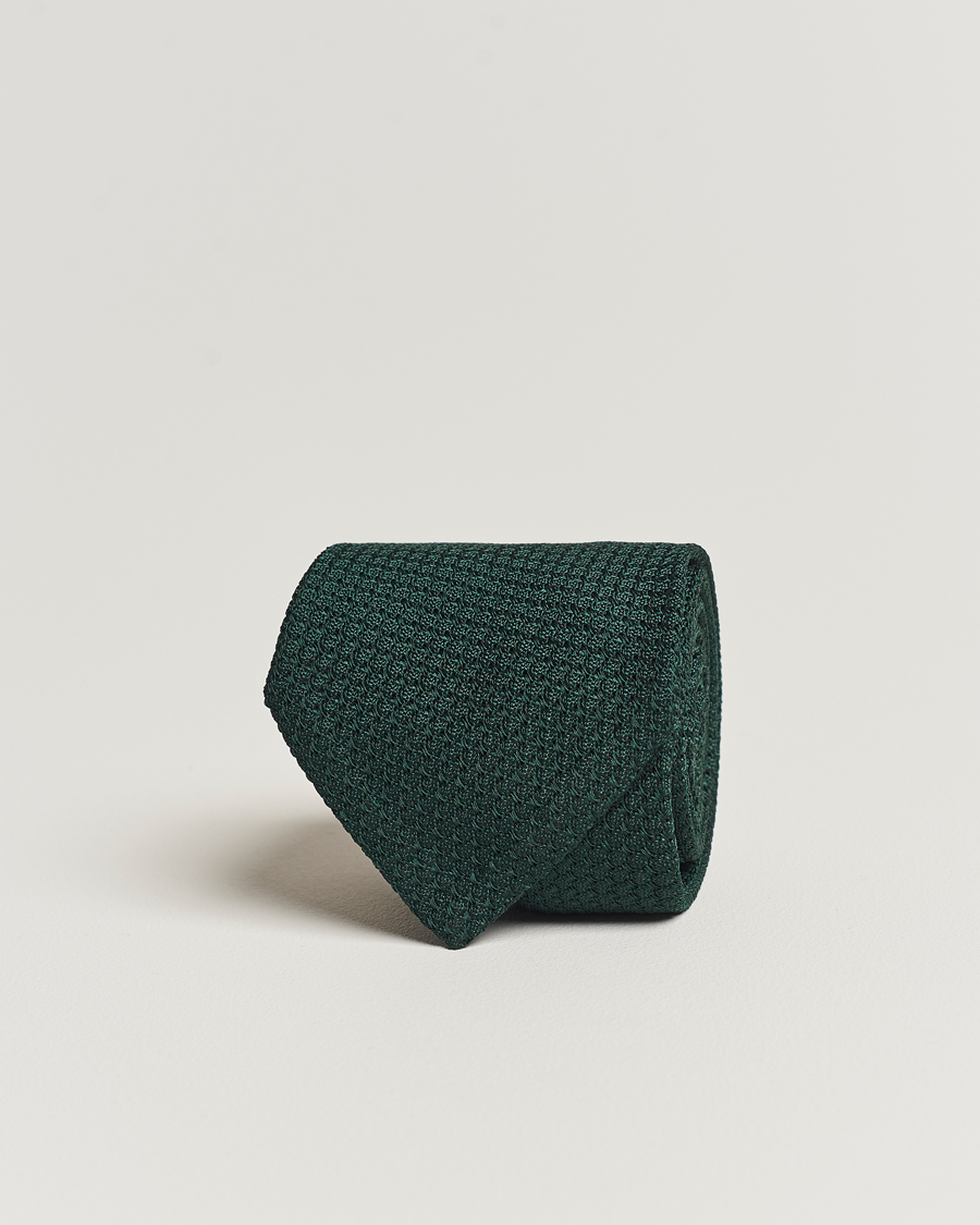 Herren | Krawatten | Eton | Grenadine Tie Dark Green