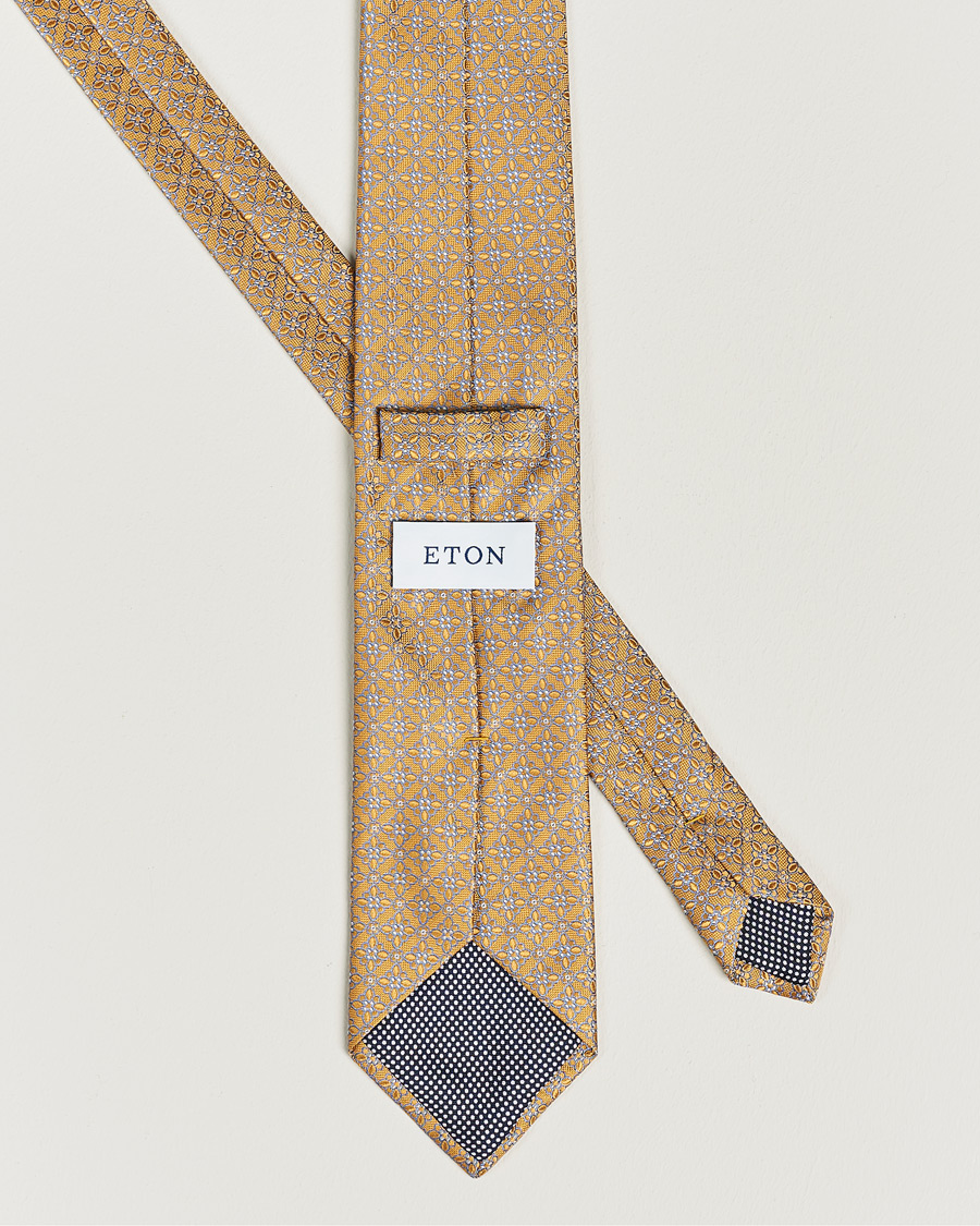 Herren |  | Eton | Silk Printed Flower Tie Yellow