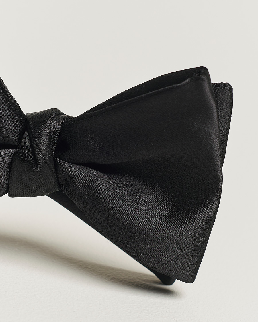 Herren | Eton Self-Tie Silk Bow Tie Black | Eton | Self-Tie Silk Bow Tie Black