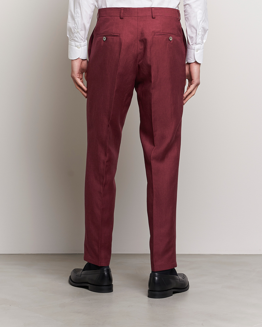 Herren | Hosen | Oscar Jacobson | Deccan Linen Trousers Moon Red