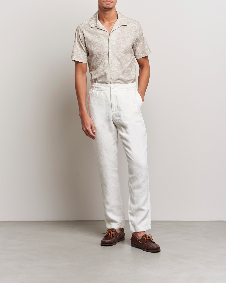 Herren | Hemden | Morris | Printed Short Sleeve Shirt Khaki