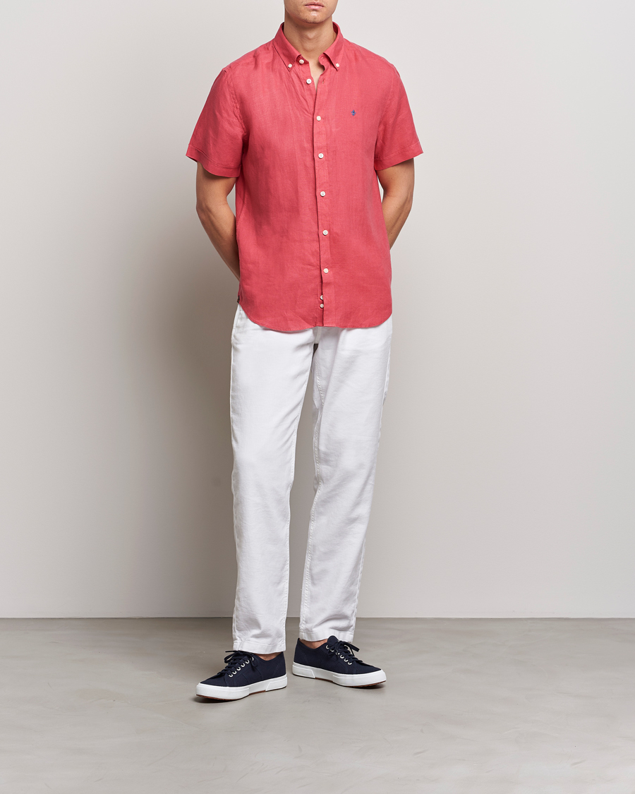 Herren | Hosen | Morris | Fenix Linen Drawstring Trousers White