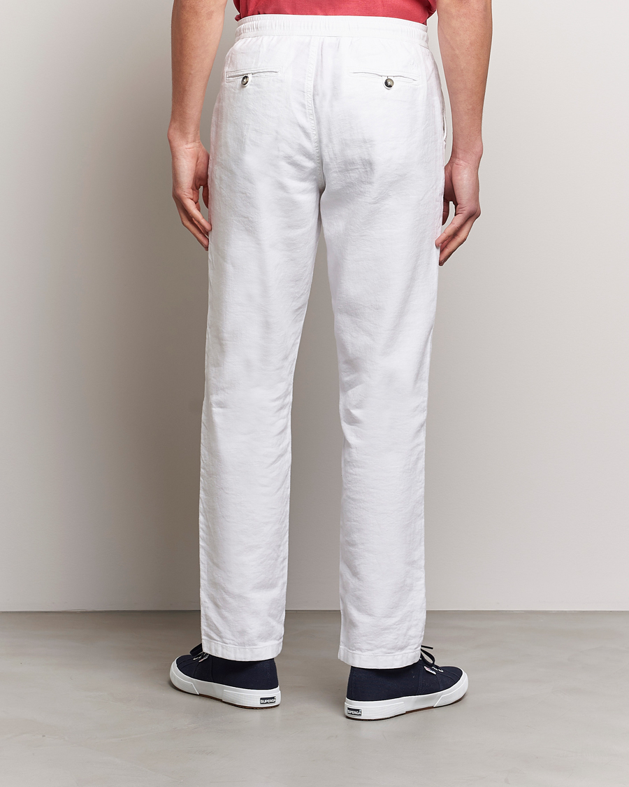 Herren | Hosen | Morris | Fenix Linen Drawstring Trousers White