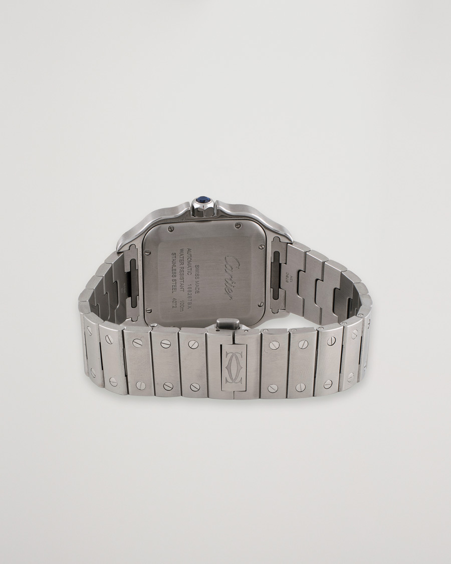 Herren | Pre-Owned & Vintage Watches | Cartier Pre-Owned | Santos De Cartier Steel White