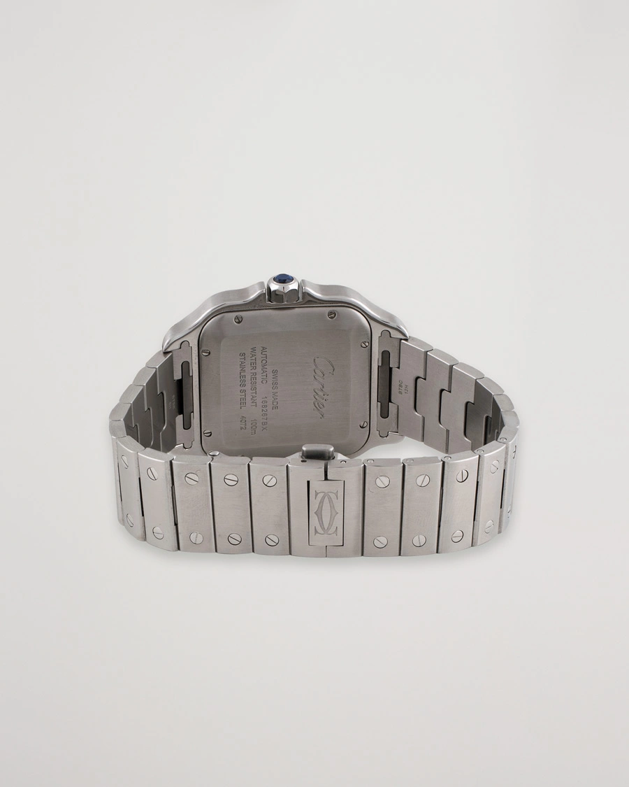 Herren | Pre-Owned & Vintage Watches | Cartier Pre-Owned | Santos De Cartier Steel White