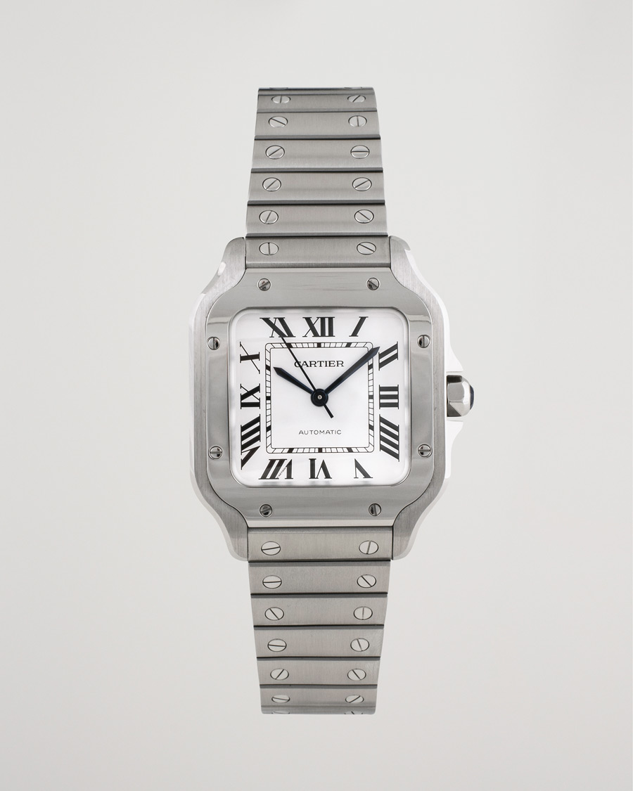 Herren | Pre-Owned & Vintage Watches | Cartier Pre-Owned | Santos De Cartier WSSA0029 Steel White